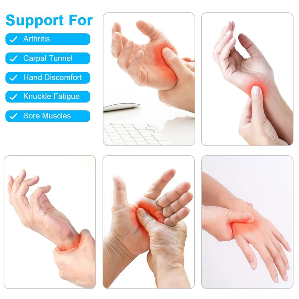 1Pair Copper Arthritis Compression Gloves,Relieve Hand Pain Swelling and Carpal Tunnel Fingerless for Typing, Support for Joints
